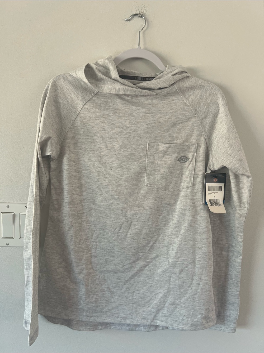 NEW Dickies Grey Cooling Temp - iQ Performance Sun Shirt  Hoodie Women’s Small S